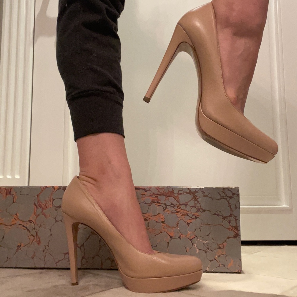 Miu Miu 🤎 Nude Platform Heels Leather Neutral size 40